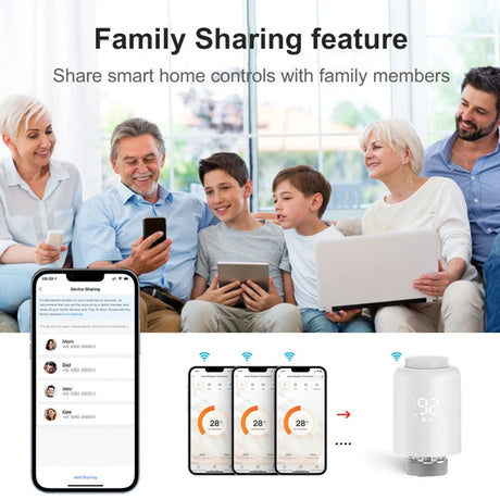 Smart home thermostat and control interface.