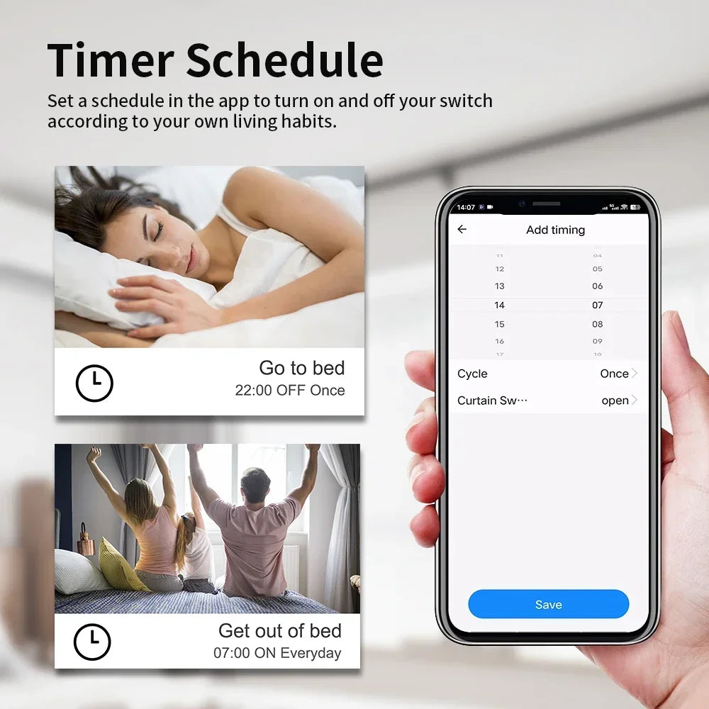 Smart home timer schedule.