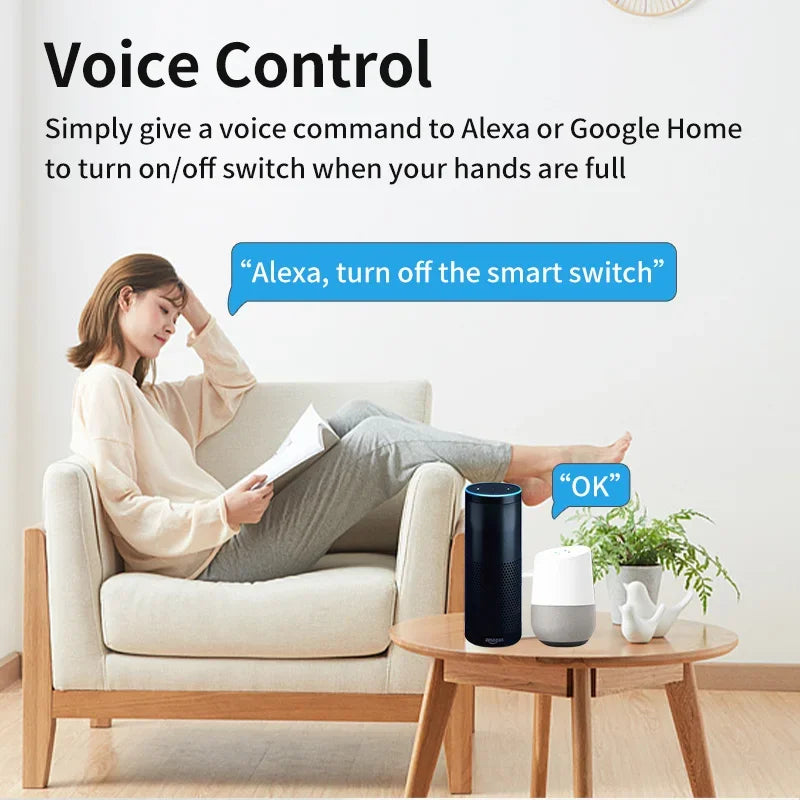 Smart home voice control setup.