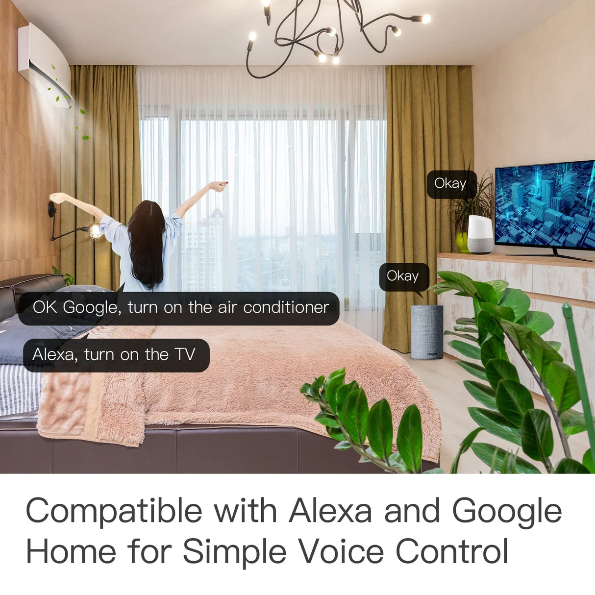 Smart home voice control setup.
