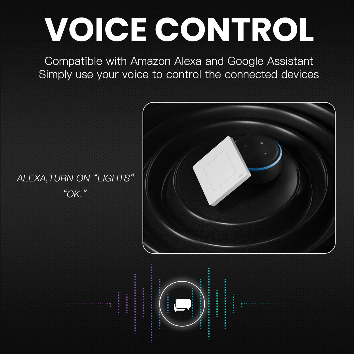 Smart home voice control setup.
