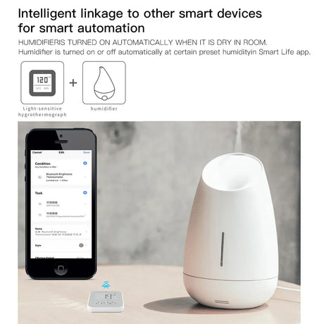 Smart humidifier with phone app control.