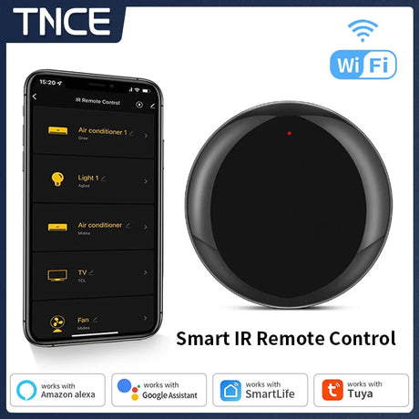 Smart IR remote control with smartphone app.