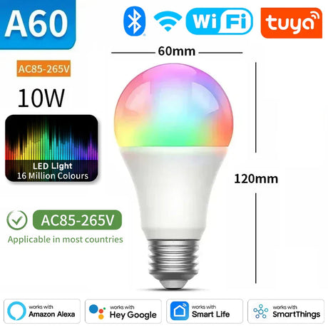 Smart LED light bulb.