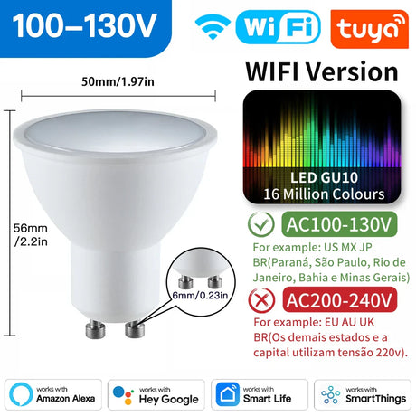 Smart LED light bulb.