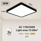 a square led ceiling light with a white background