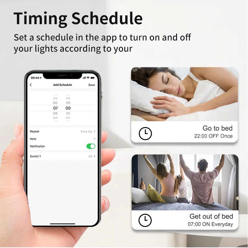 Smart light scheduling advertisement.