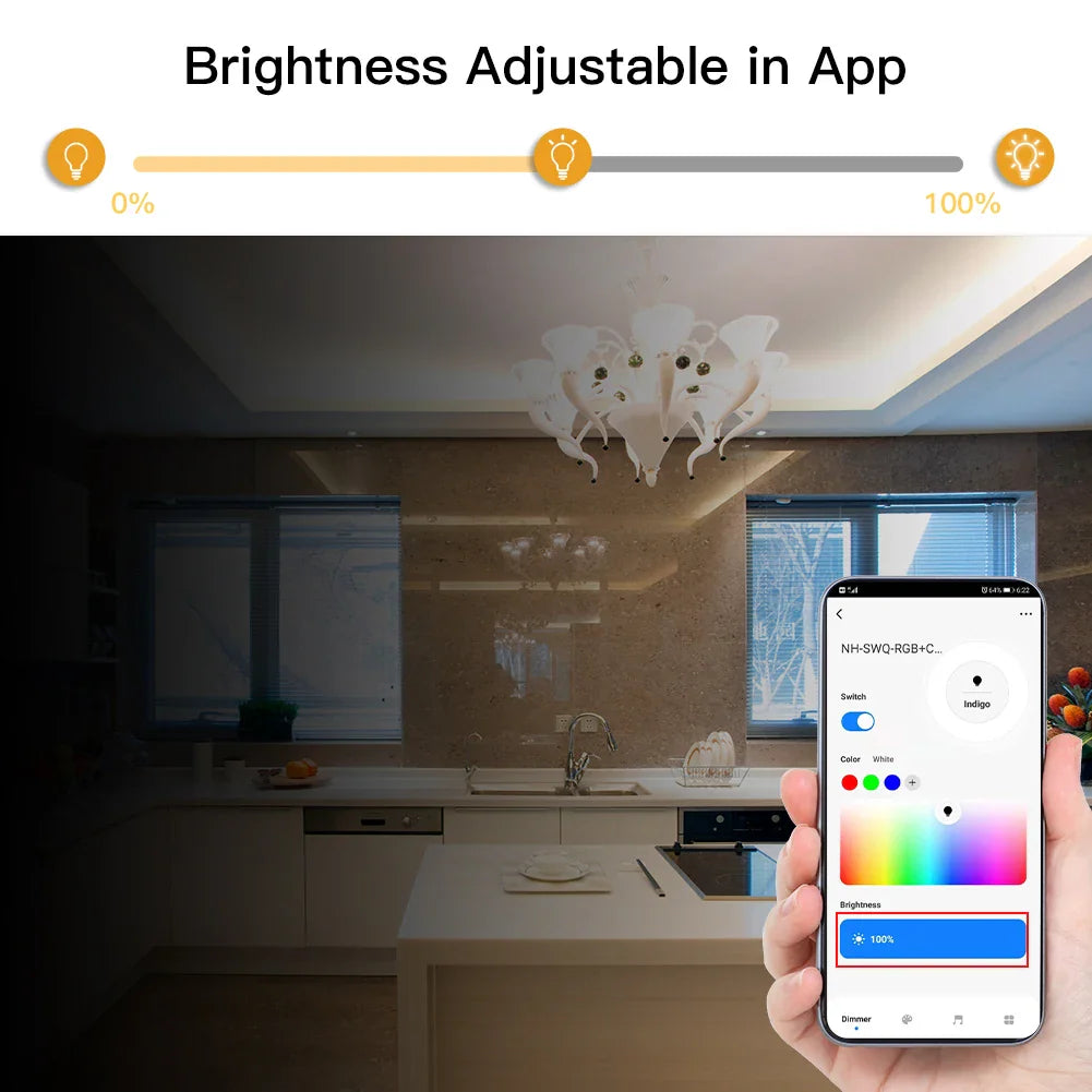 Smart light brightness control.