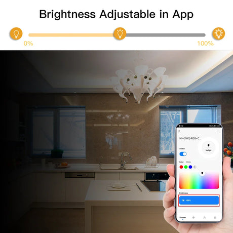 Smart light brightness control.
