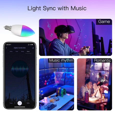 Smart light bulb advertisement.