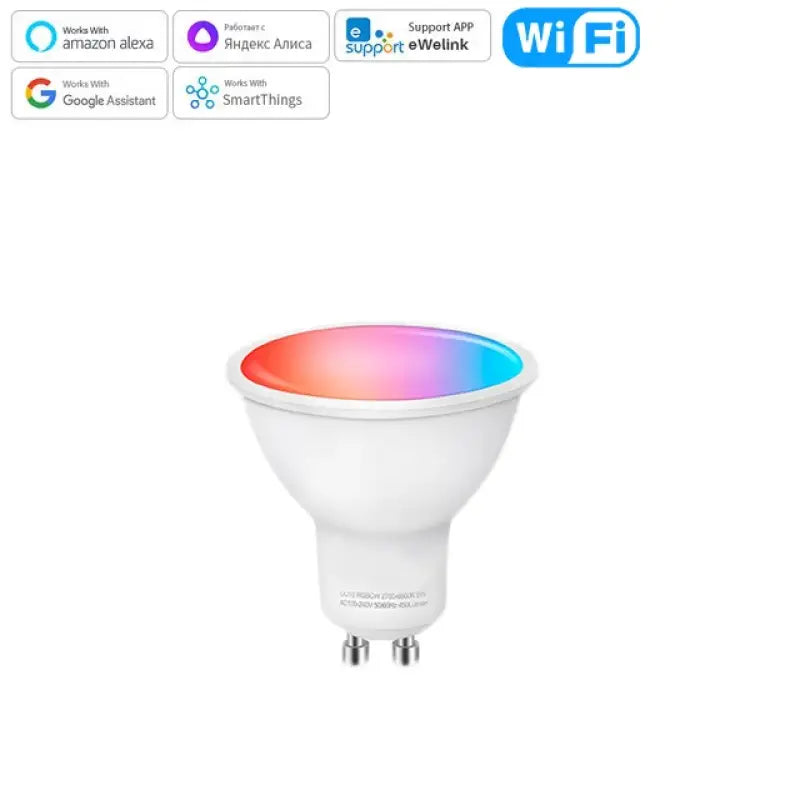 A smart light bulb with the app on it