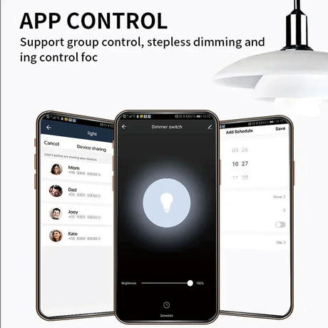 Smart light control app interface.