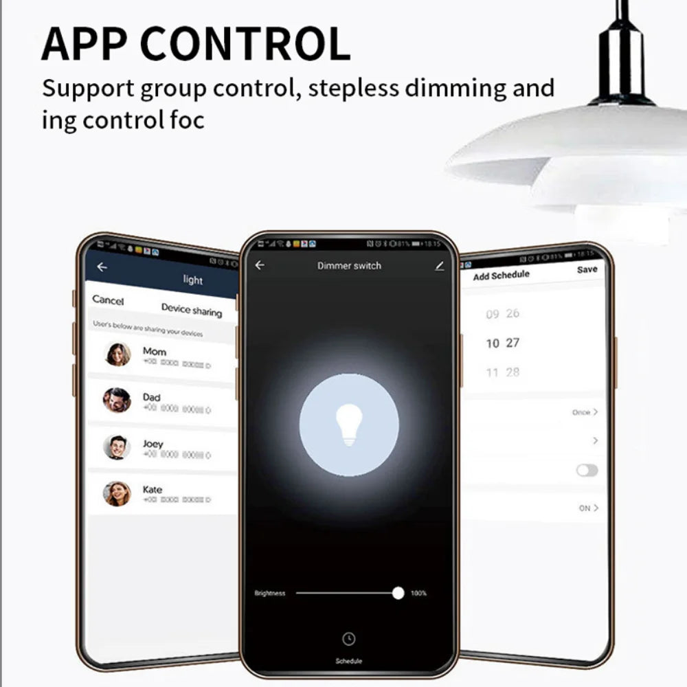 Smart light control app interface.