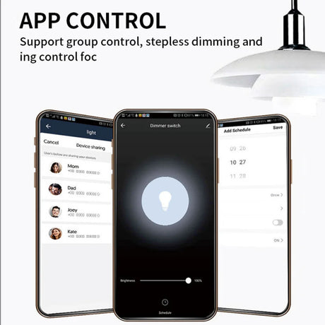 Smart light control app interface.