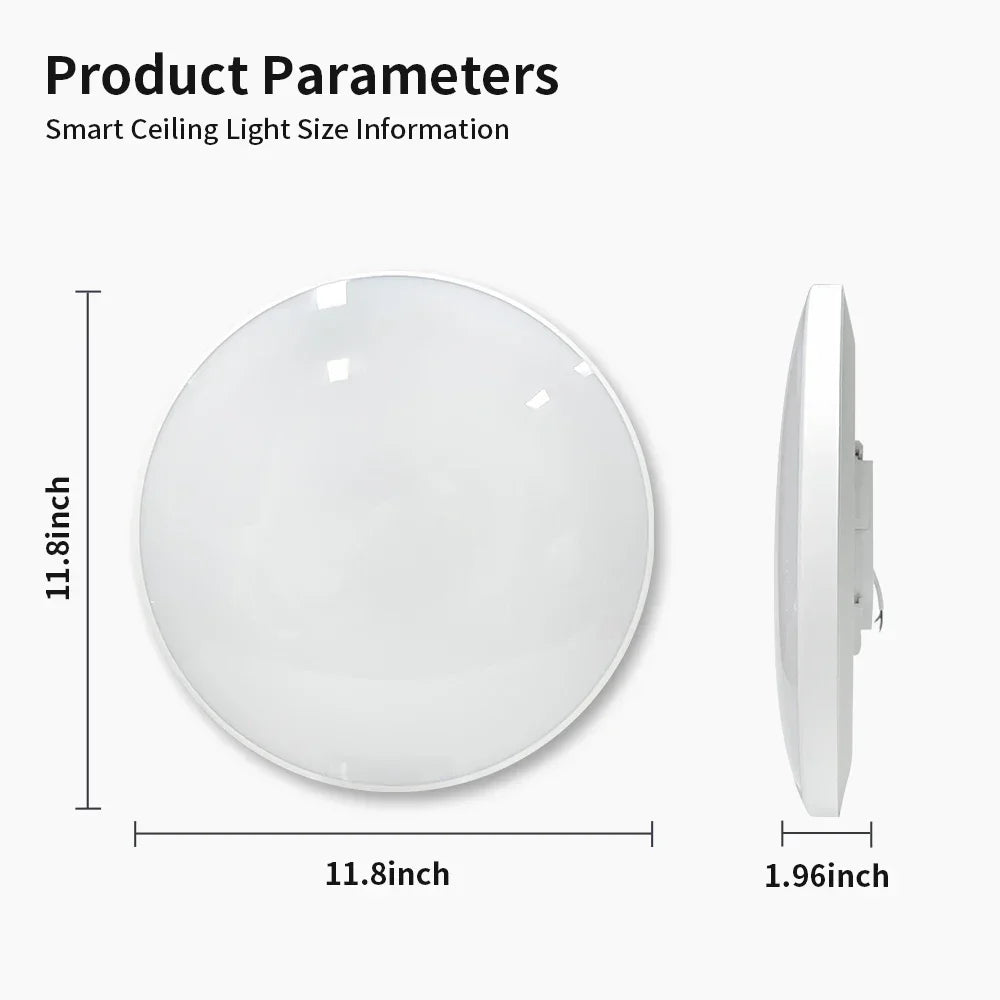 Smart ceiling light dimensions.