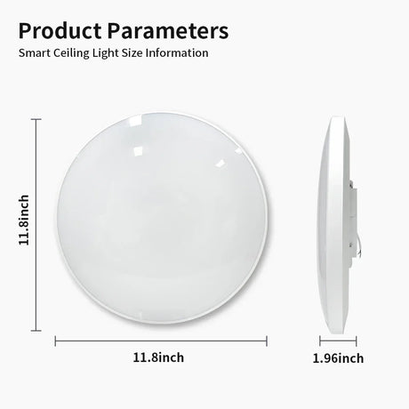 Smart ceiling light dimensions.