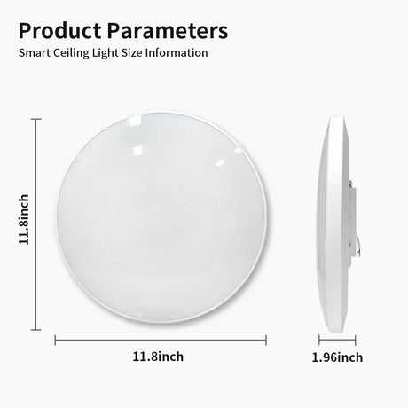 Smart ceiling light dimensions.