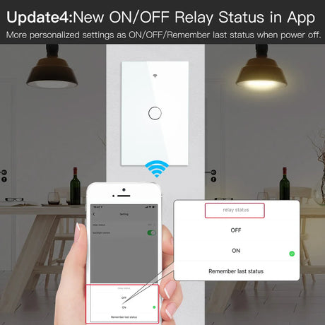 Smart light switch with app control.