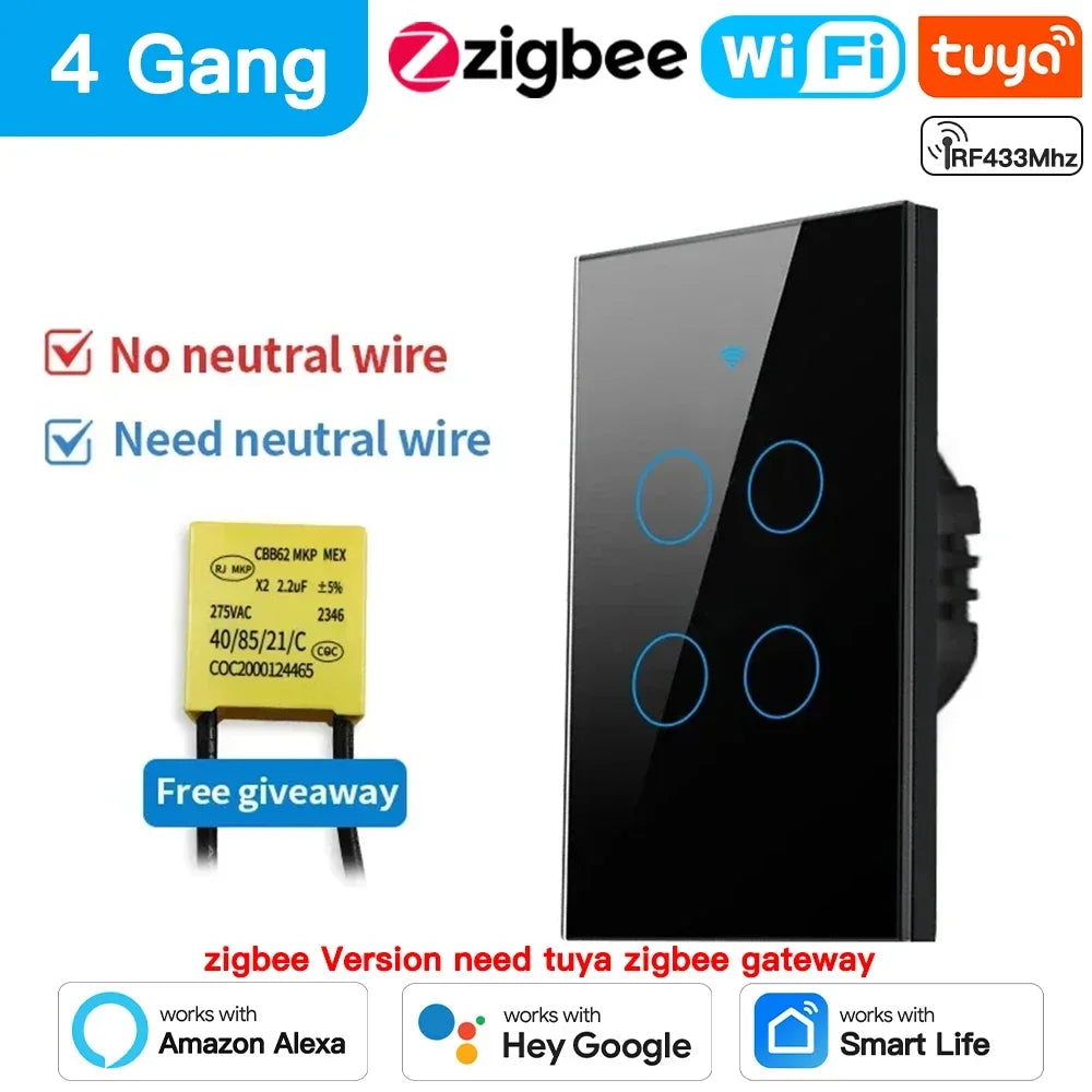 Smart light switch with connectivity options.
