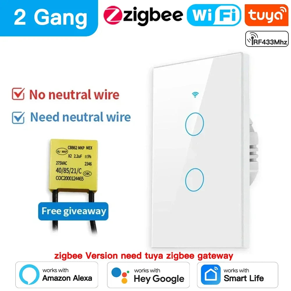 Smart light switch with connectivity options.
