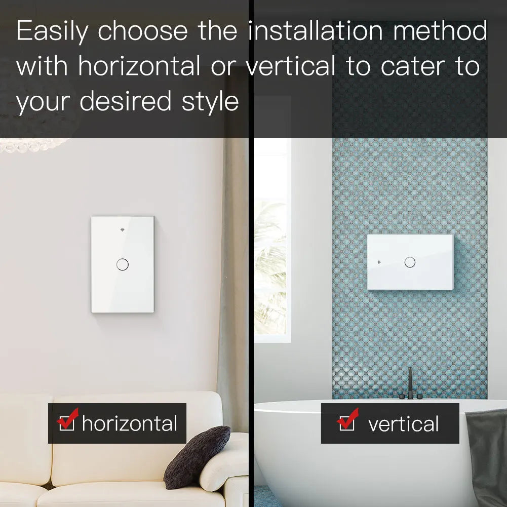 Smart light switch installation options.
