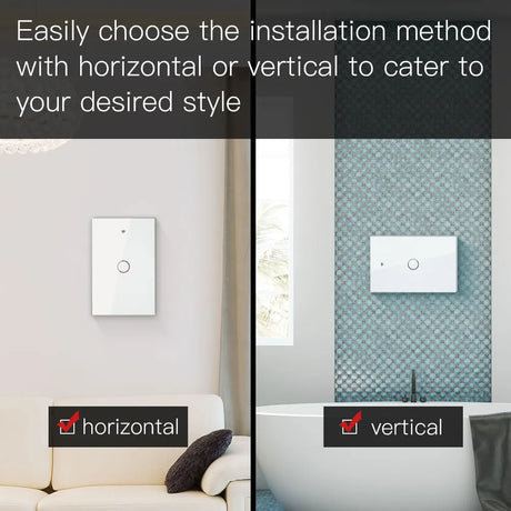 Smart light switch installation options.