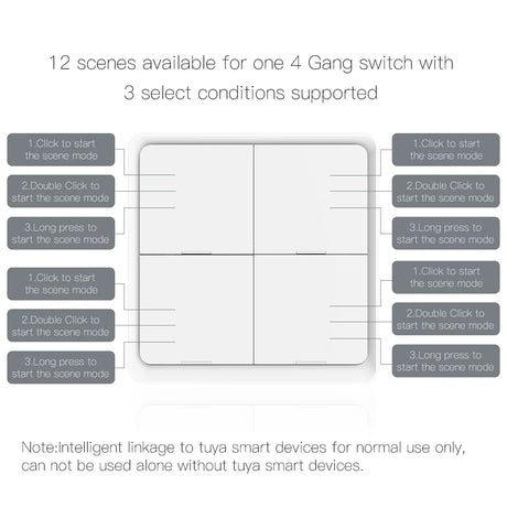 Smart light switch with scene control.