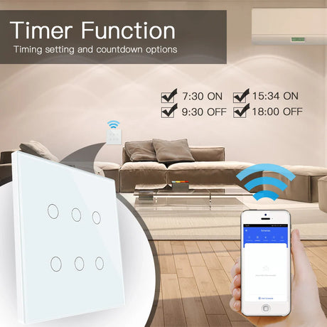 Smart light switch with timer function.