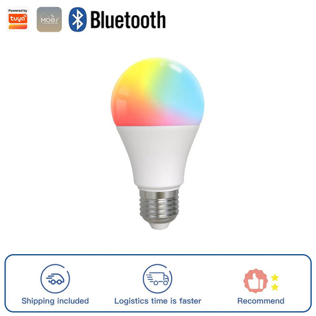 Smart color-changing lightbulb.