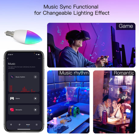 Smart music-syncing lightbulb.