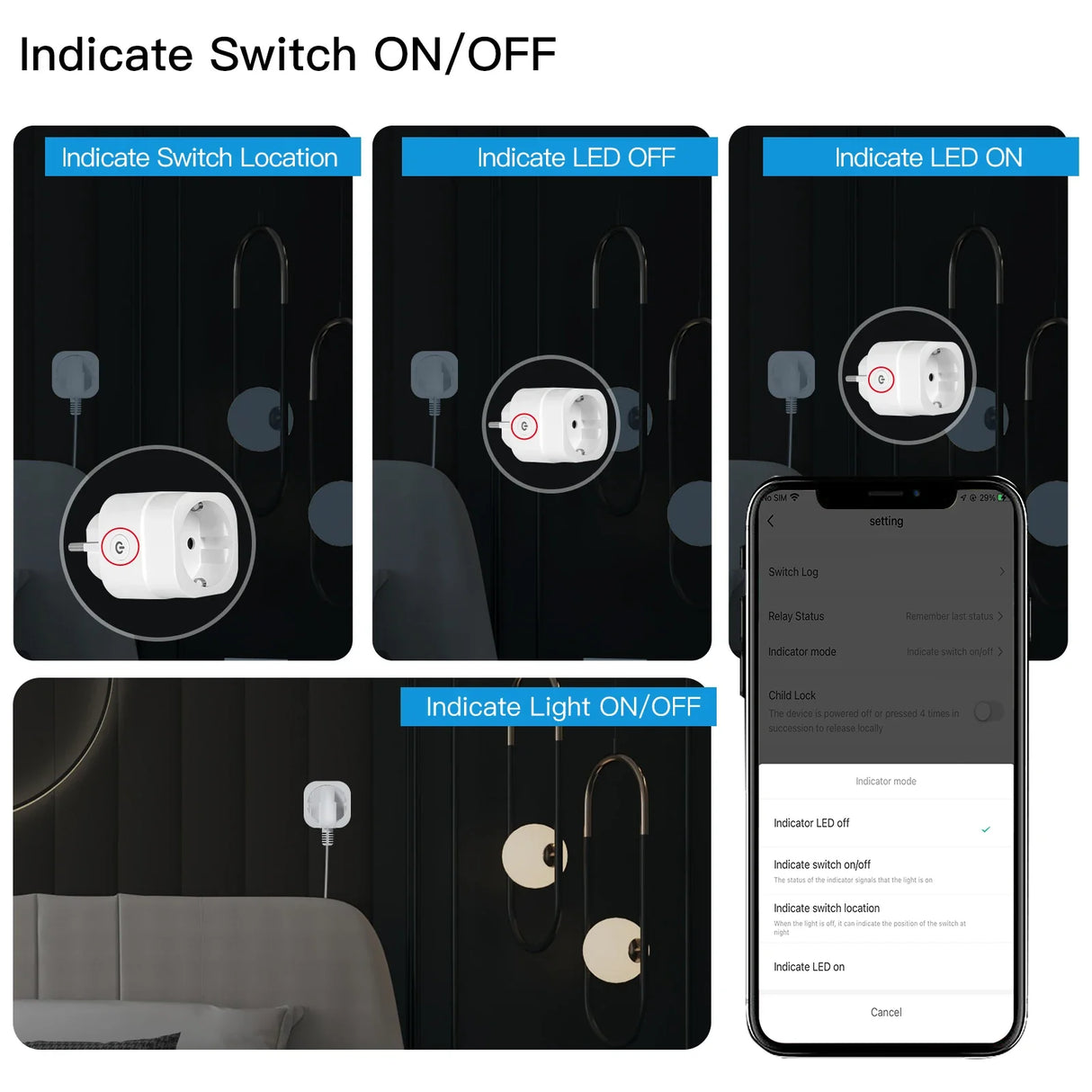 Smart plug features.