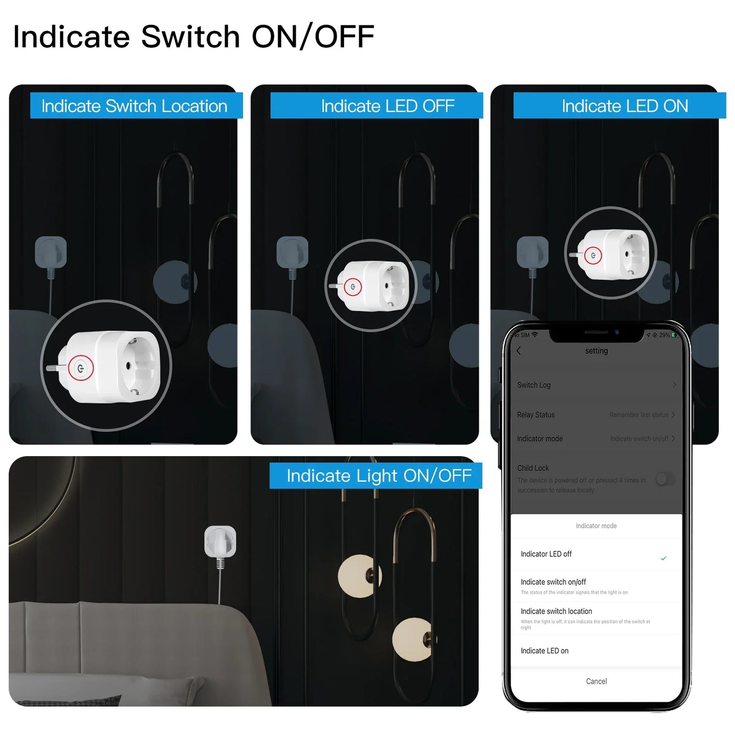 Smart plug features.