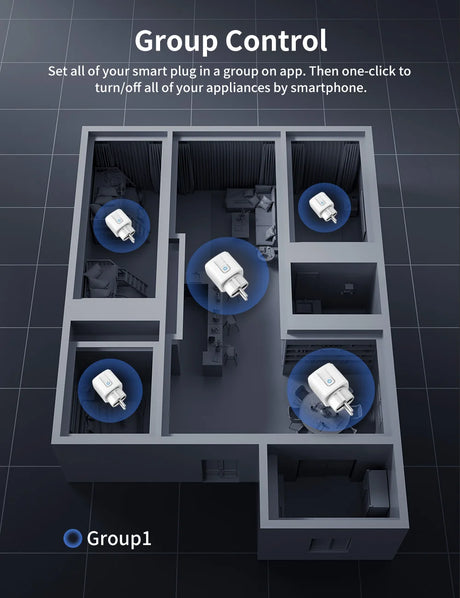 Smart plug group control concept.
