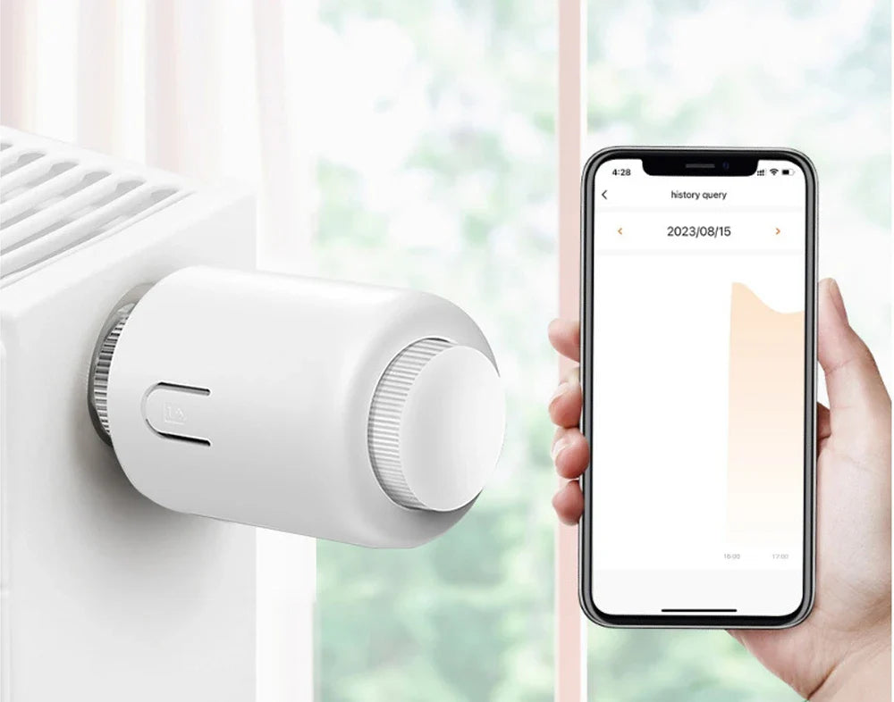 Smart radiator thermostat with mobile app.