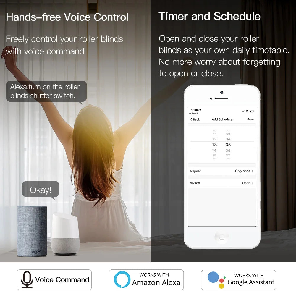 Smart roller blind control system.