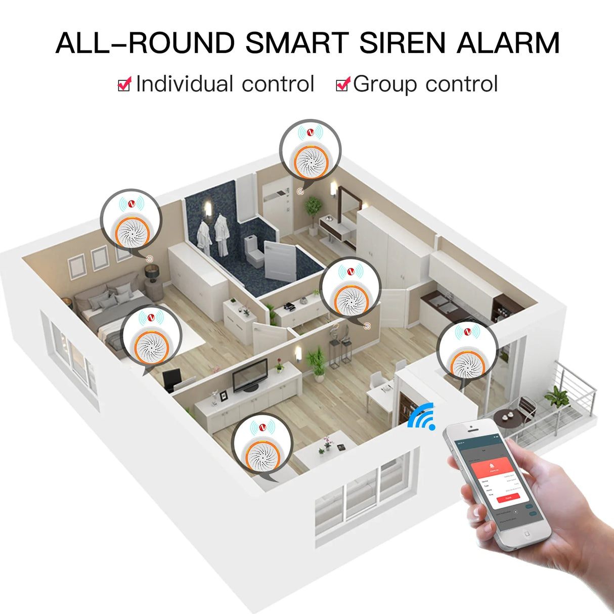 Smart siren alarm system.