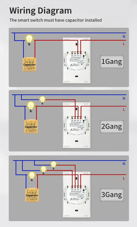 Smart switch wiring diagrams.