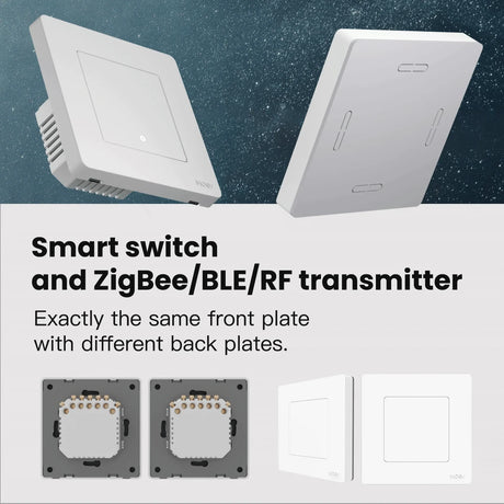 Smart switch with interchangeable back plates.