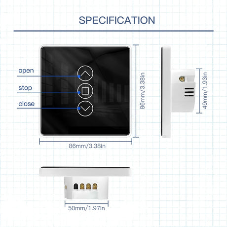 Smart switch specification diagram.