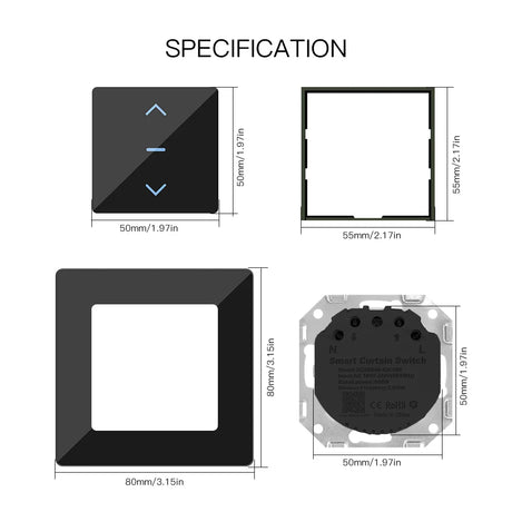 Smart switch specification diagram.