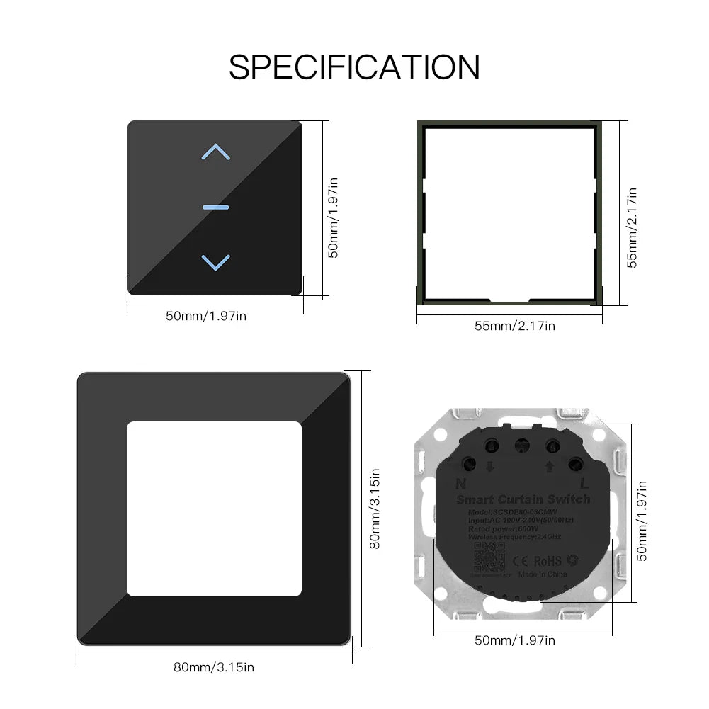 Smart switch specifications.
