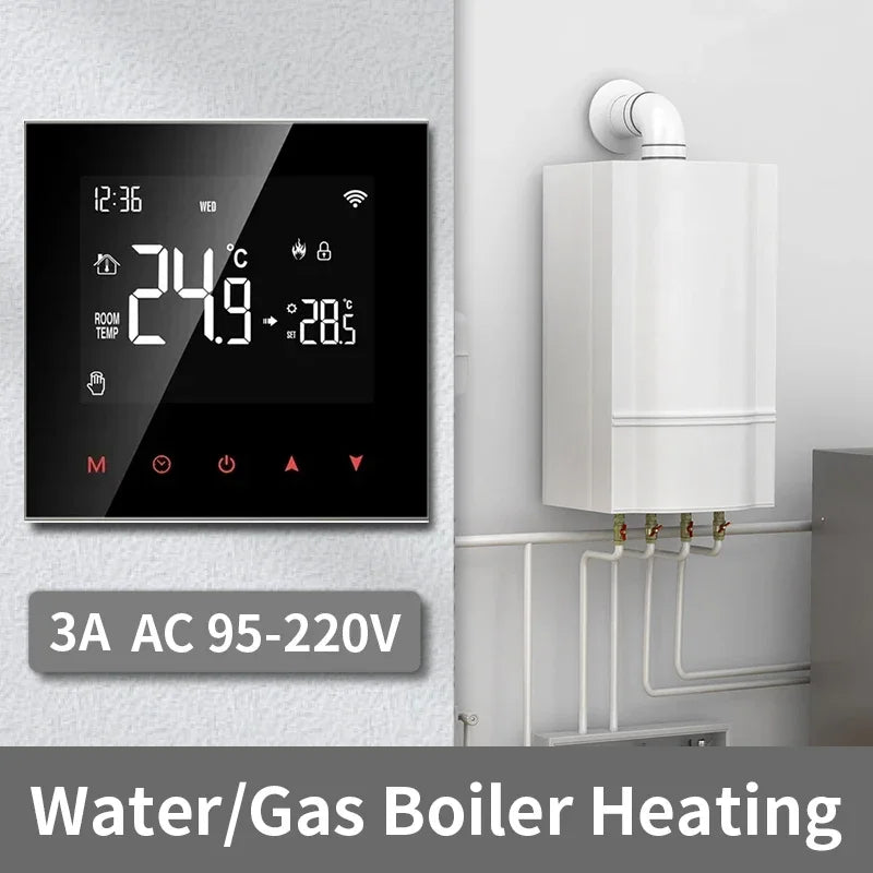 Smart thermostat and boiler system.