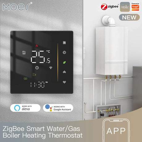Smart thermostat with boiler.