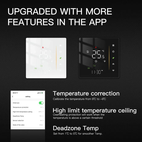 Smart thermostat features.
