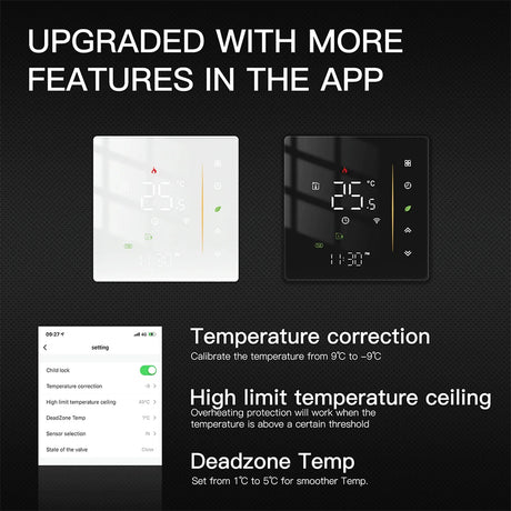 Smart thermostat features.