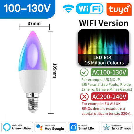 Smart WiFi LED light bulb.