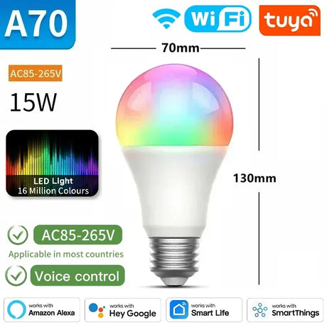 Smart WiFi LED light bulb.