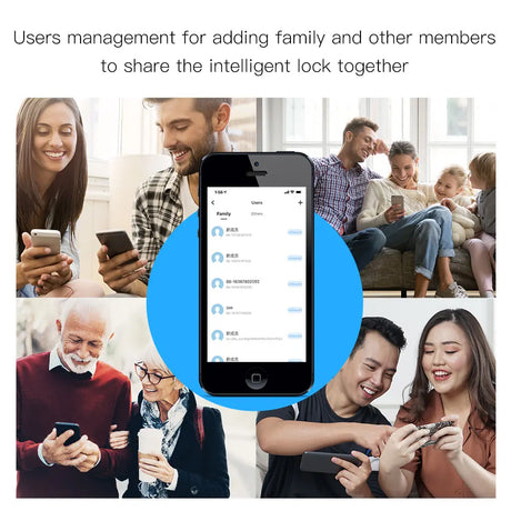 Smartphone displaying a contact list.