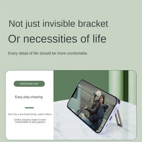a smartphone with a text that reads not invisible back