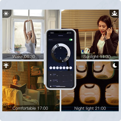 Smartphone displaying lighting control app.